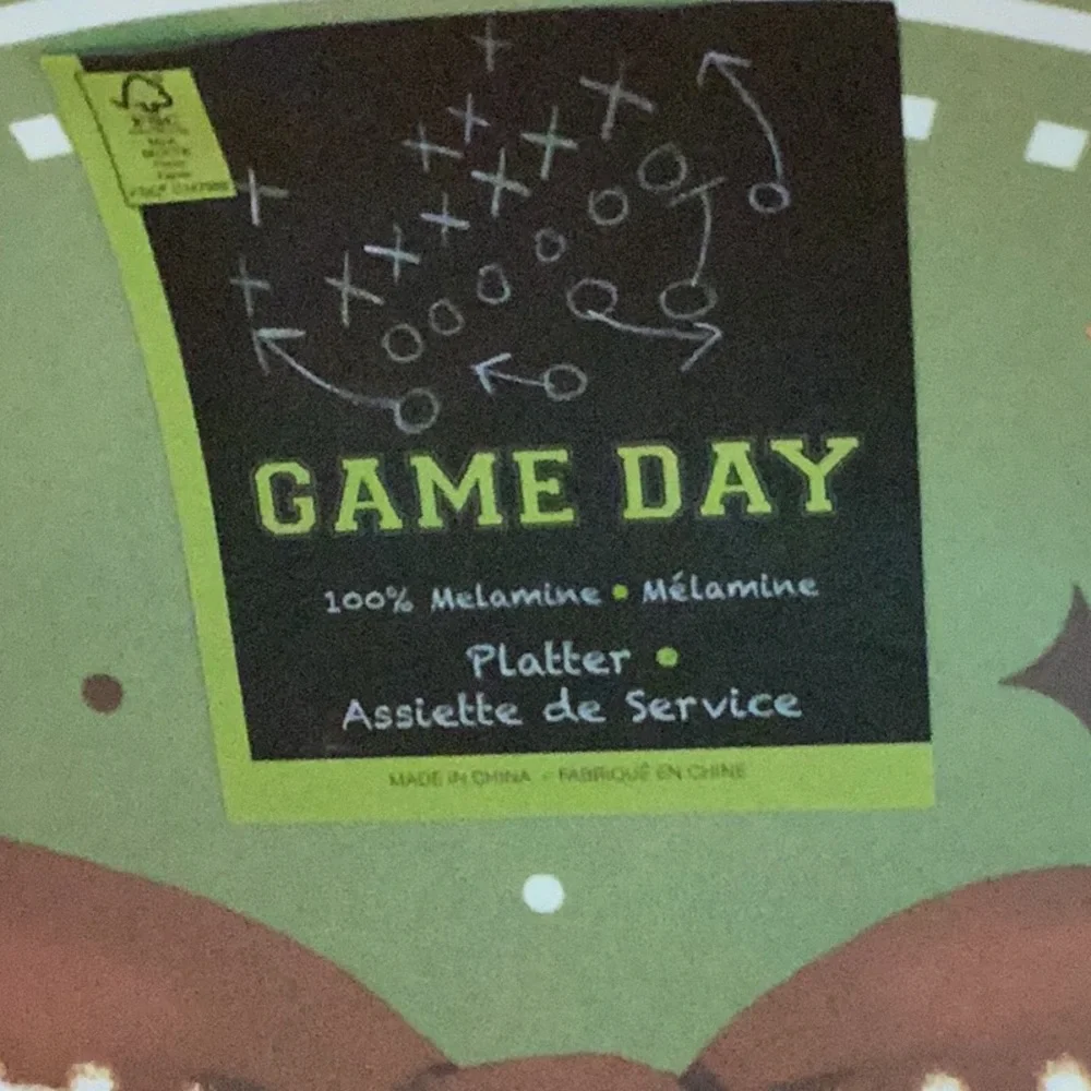 Melamine Football Serving Platter
